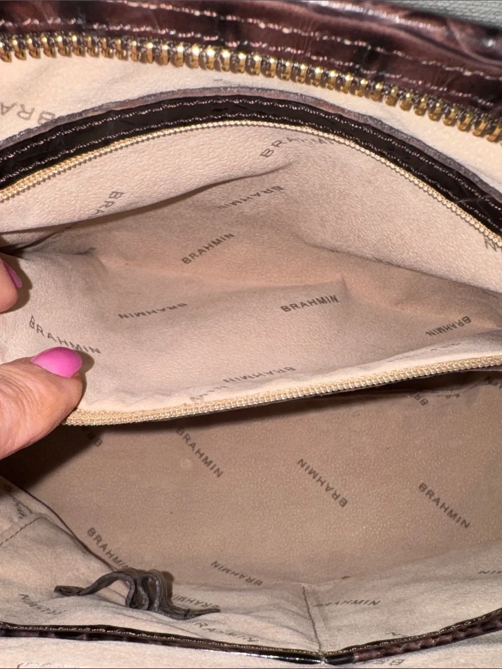Brahmin structured satchel